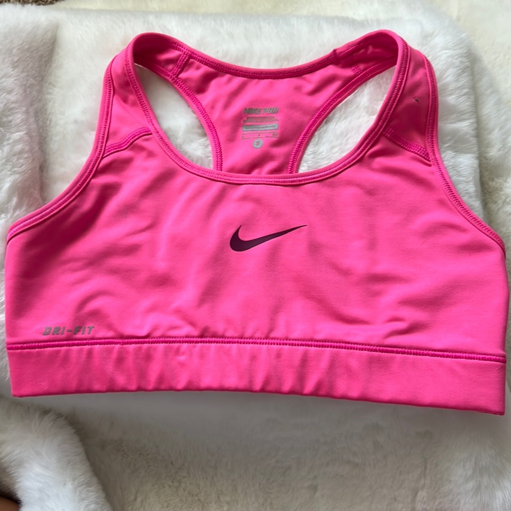 Nike hot pink sports bra